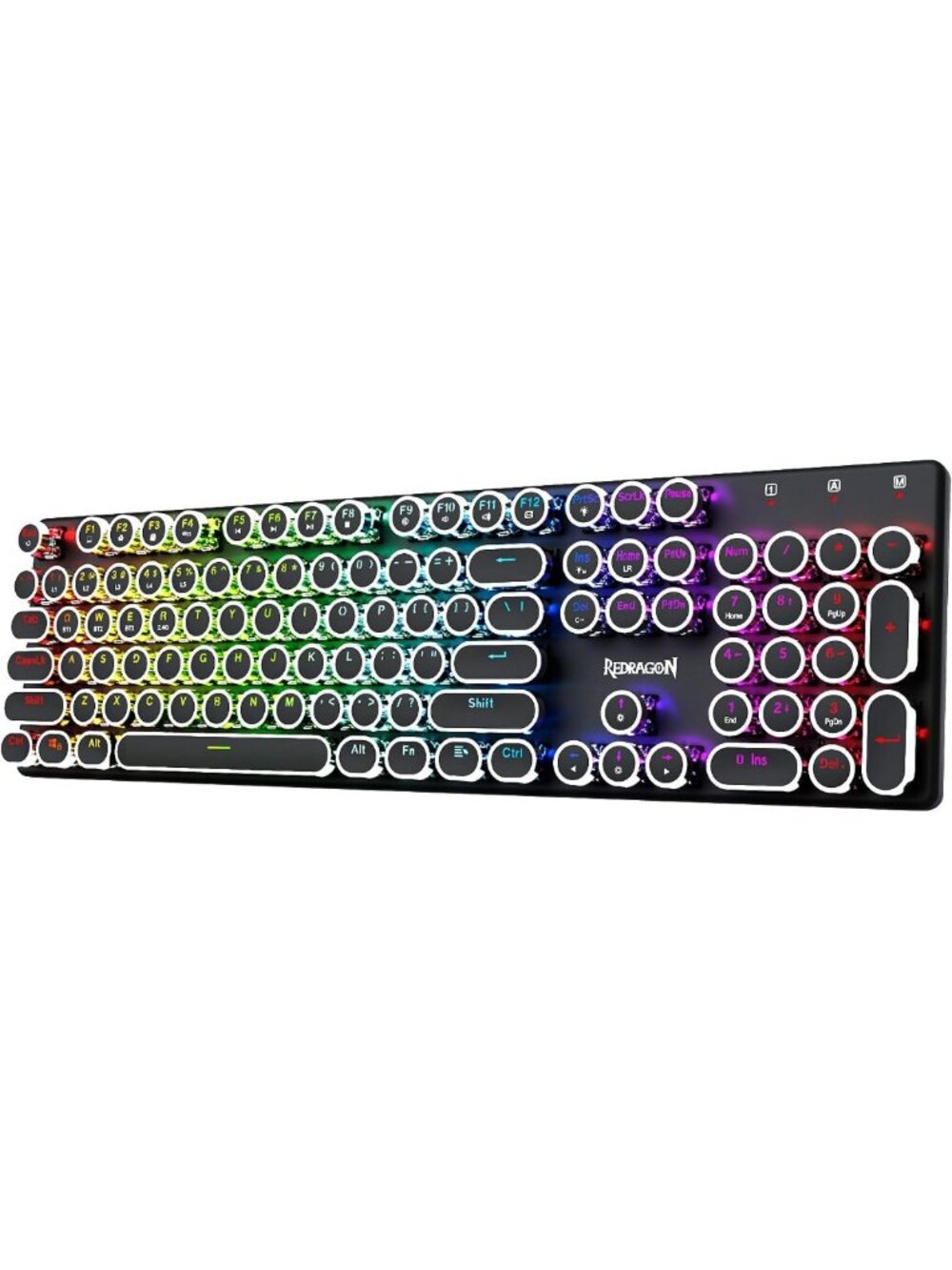Vintage-Inspired Wireless Mechanical Gaming Keyboard - Retro Typewriter Style